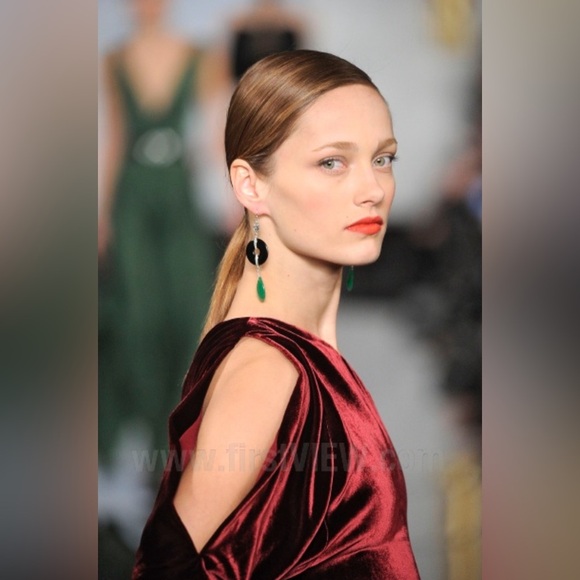 Ralph Lauren Collection Evening Gown Velvet Maxi Dress Runway 2011 One Shoulder - Picture 4 of 12